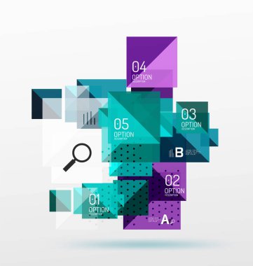 Modern kare kompozisyon, soyut afiş