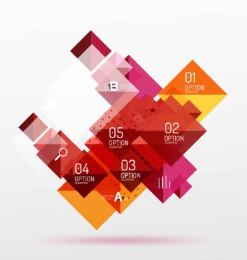 Modern kare kompozisyon, soyut afiş