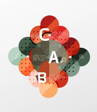 Daire modern geometri Infographic arka plan