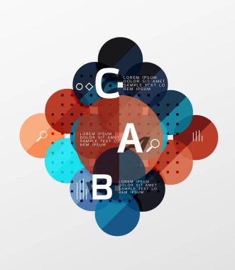 Yuvarlak modern daire seçeneği Infographic diyagramı