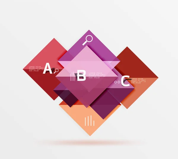 Fondo abstracto geométrico con opción infografía — Archivo Imágenes Vectoriales