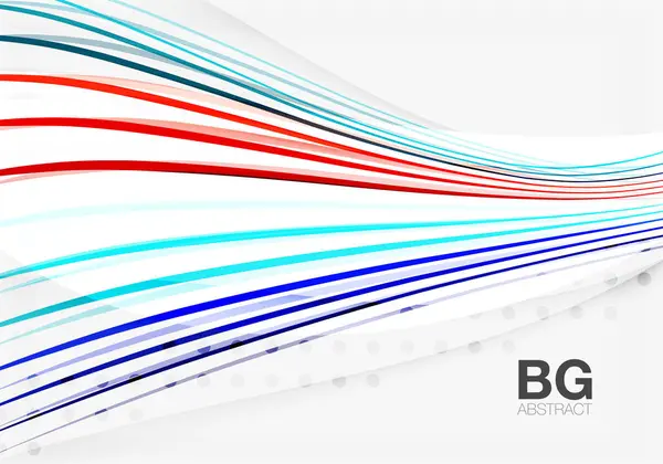 Vector rayas de color, líneas de onda moderno fondo geométrico — Archivo Imágenes Vectoriales