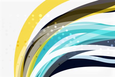 Işık arka plan üzerinde renkli şeritler