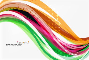 Işık arka plan üzerinde renkli şeritler