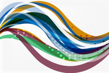 Işık arka plan üzerinde renkli şeritler