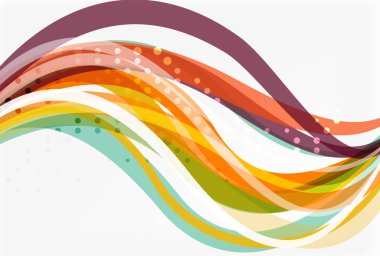 Işık arka plan üzerinde renkli şeritler