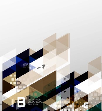 Renk şeffaf trianlge döşemeleri Infographic elemanları ile