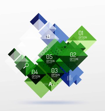 Modern kare kompozisyon, soyut afiş