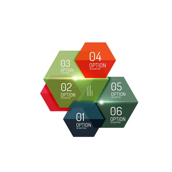 Modelos de diagrama infográfico vetorial —  Vetores de Stock