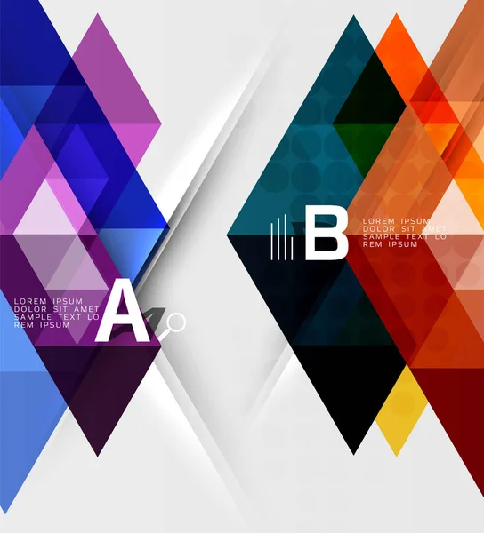 Transparent triangle tiles banner — Stock Vector