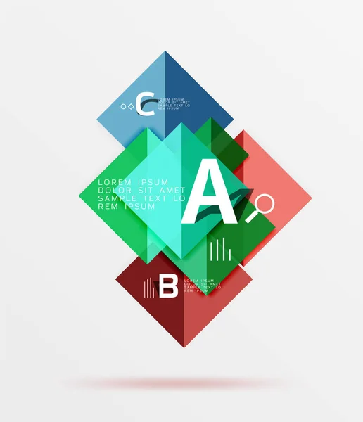 Quadrato sfondo geometrico astratto — Vettoriale Stock