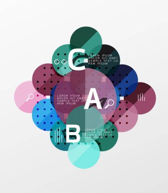 Daire modern geometri Infographic arka plan