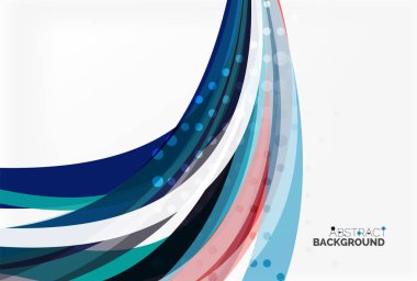 Vektör geometrik akan çizgileri arka plan soyut