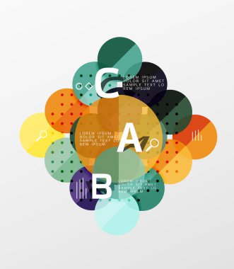 Daire modern geometri Infographic arka plan