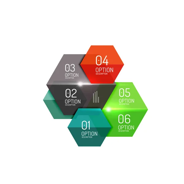 Modelos de diagrama infográfico vetorial — Vetor de Stock