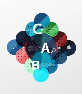 Daire modern geometri Infographic arka plan