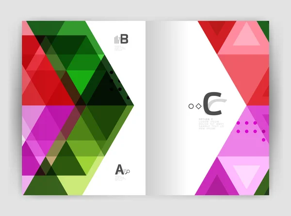 Print triangle modern print template — Stock Vector