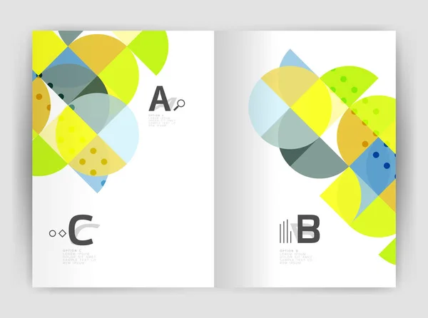 Folleto de negocios moderno o folleto A4 plantilla de portada — Archivo Imágenes Vectoriales