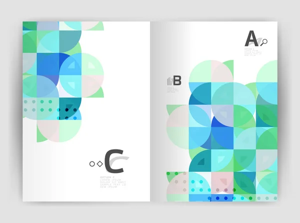 Abstract a4 brochure print template — Stock Vector
