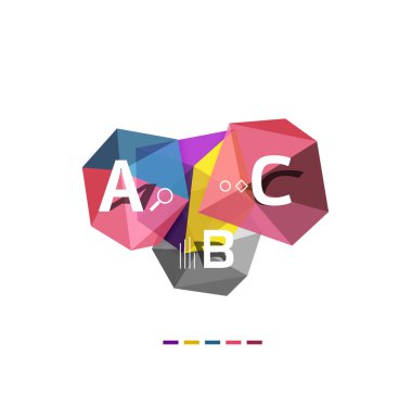 Soyut üçgen düşük Poli Infographic şablonu