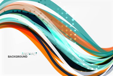 Renkli dalga çizgili ve çizgiler