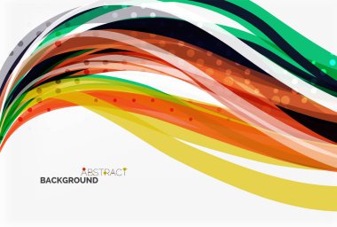 Renkli dalga çizgili ve çizgiler