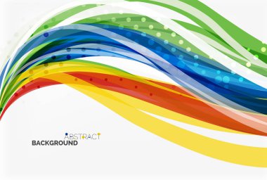 Renkli dalga çizgili ve çizgiler