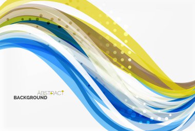 Vektör renk dalga hatları açık renkli noktalı etkisi ile