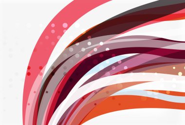 Vektör renk dalga hatları açık renkli noktalı etkisi ile