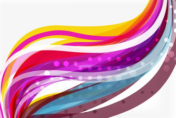 Färgglada flödande våg abstrakt bakgrund — Stock vektor