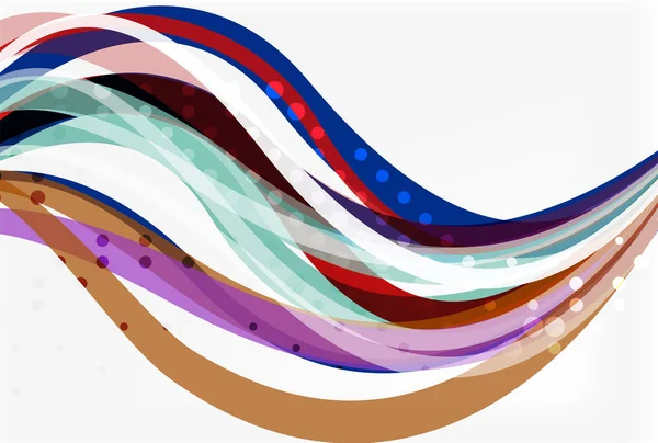 Färgstarka wave ränder och linjer — Stock vektor