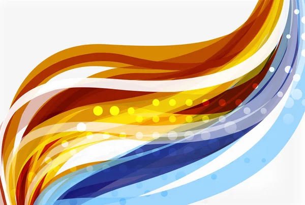 Rayures et lignes ondulées colorées — Image vectorielle