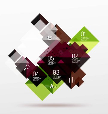 Renkli üçgenler ve kareler