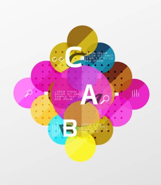 Vektör daire kabarcıklar modern geometrik arka plan