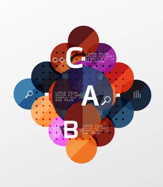 Daire modern geometri Infographic arka plan