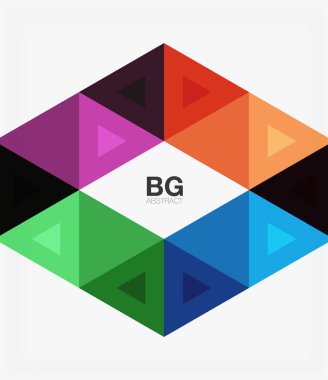 Vektör soyut renkli üçgen tekrarlama