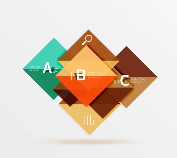 Geometrischer abstrakter Hintergrund mit Optionsinfografik — Stockvektor