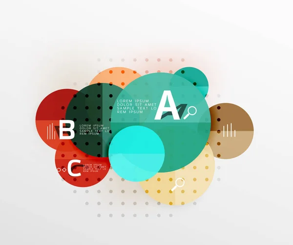 Kleurrijke glanzende cirkel infographics — Stockvector