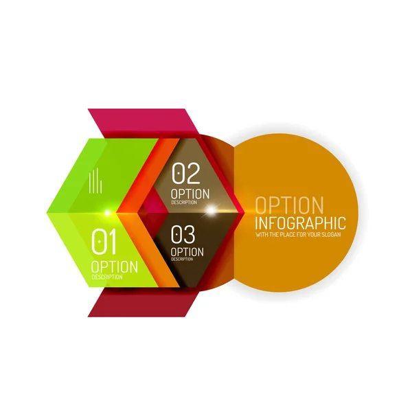 Modello di infografica geometrica vettoriale — Vettoriale Stock