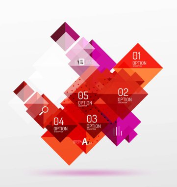 Renkli üçgenler ve kareler