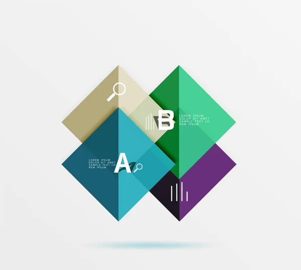 Vector square banner — Stock Vector