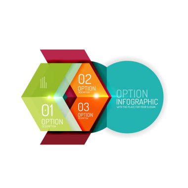 İnfographics için vektör geometrik arka plan şablonu