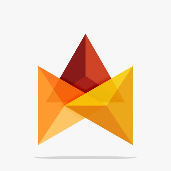 Plantilla de negocio de diseño de triángulo en blanco — Archivo Imágenes Vectoriales