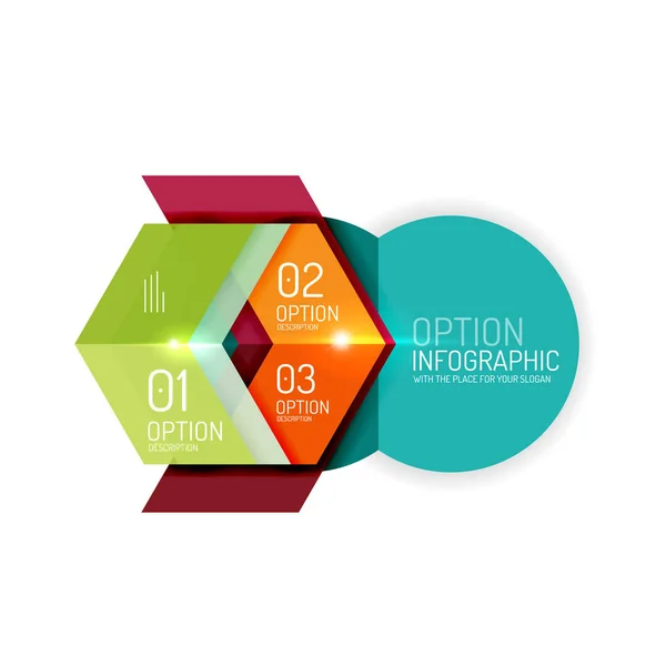 Vektor geometrische abstrakte Hintergrundvorlage für Infografiken — Stockvektor