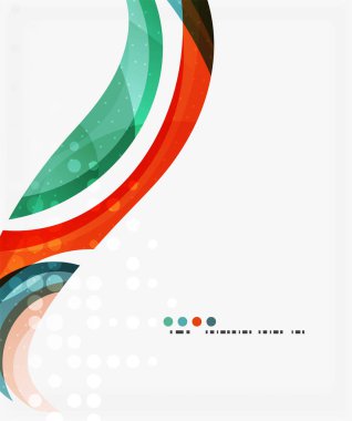 Güzel renkli dalga şablonu