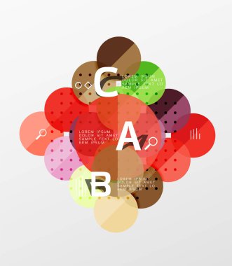 Vektör daire kabarcıklar modern geometrik arka plan