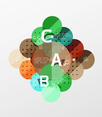 Yuvarlak modern daire seçeneği Infographic diyagramı