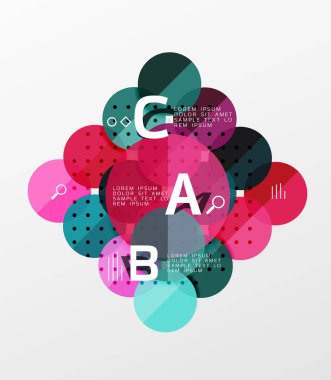 Yuvarlak modern daire seçeneği Infographic diyagramı