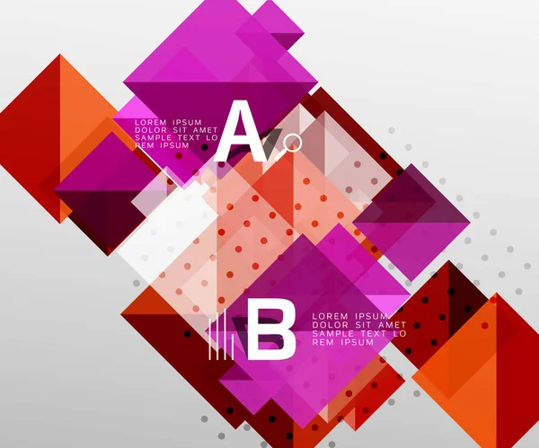 Moderna fyrkantiga sammansättning, abstrakt banner — Stock vektor