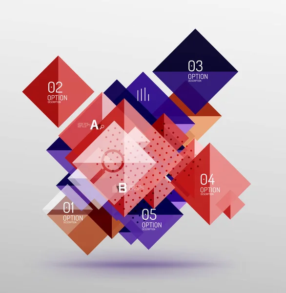 Composition carrée moderne, bannière abstraite — Image vectorielle